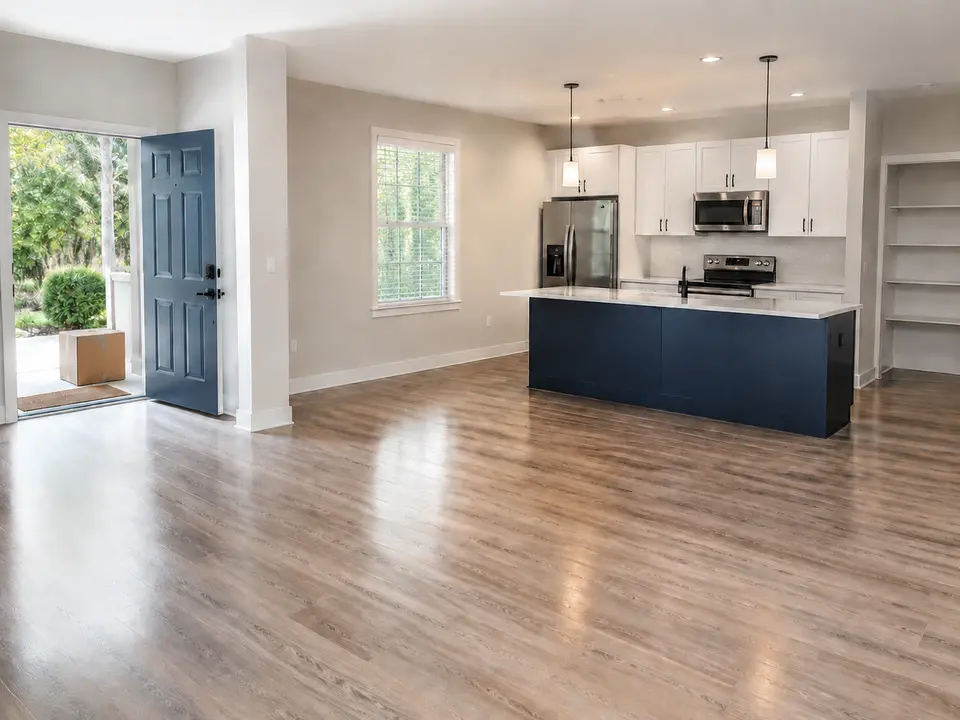 Empty apartment polished and ready after move-out cleaning